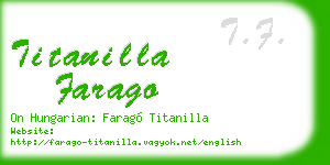 titanilla farago business card